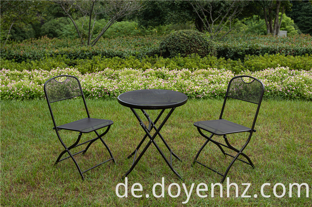 Metal Mesh Foldable Patio Set